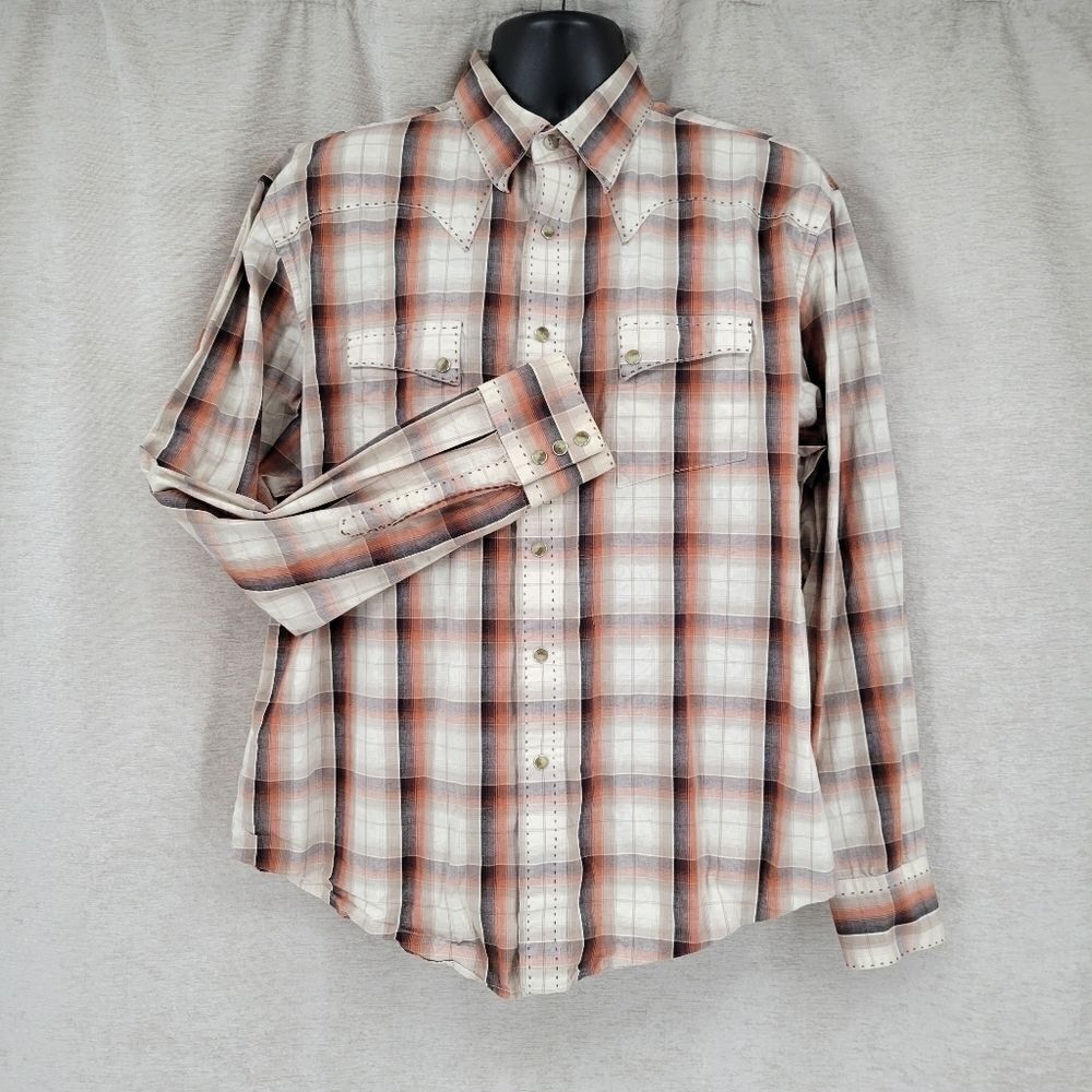 Wrangler Men's Vintage Western Pearl Snap Shirt